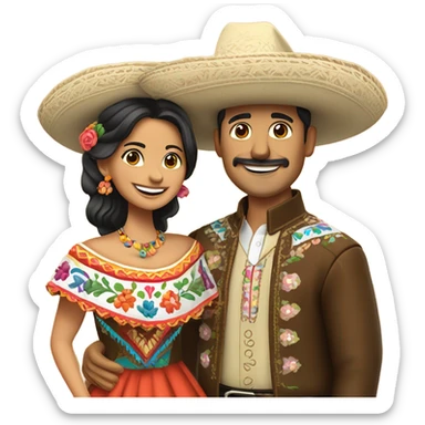 Mexican couple  sticker