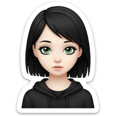 Cute emo girl sticker