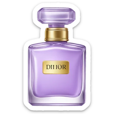 Realistic Dior lilac perfume sticker