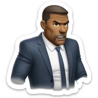 aggresive football coach sticker