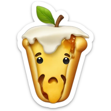 Poutine mange une pomme  sticker