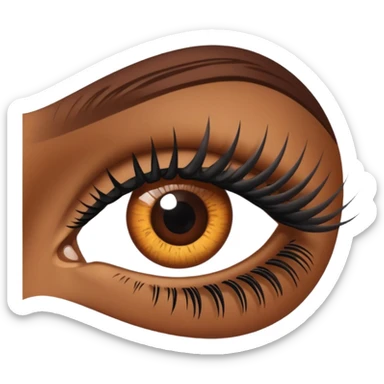 Eye with false lashes sticker