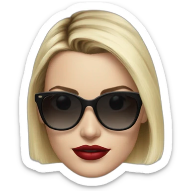 Margot Robbie in dark glasses sticker