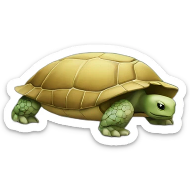 Voiture roule sur tortue qi vole sticker