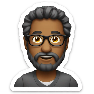 Faraona con gafas sticker