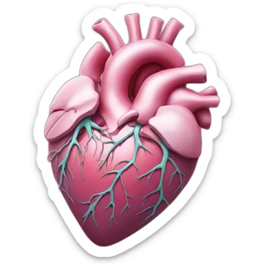 anatomical heart sticker