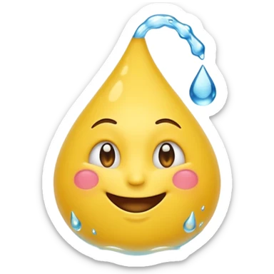 Emoji souriant avec goutte de sueur sticker