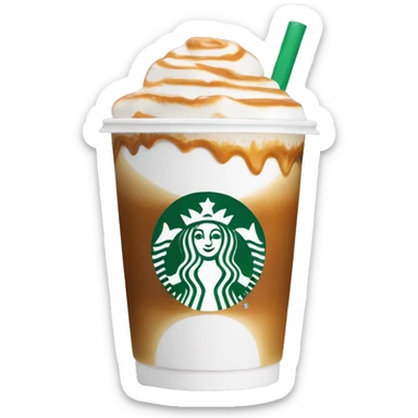 Caramel macchiato Starbucks cup sticker
