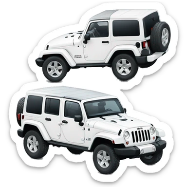 White Jeep wrangler sticker