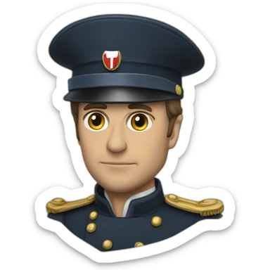 macron en string de guerre sticker