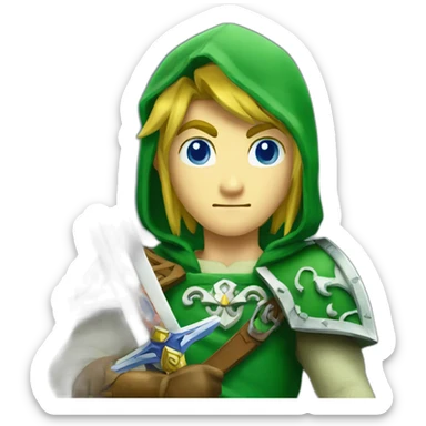 Link from Legend of Zelda with Master Sword sticker