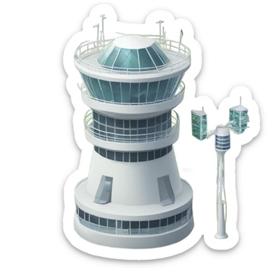 airport control tower sticker
