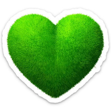 Heart Green-moss! sticker