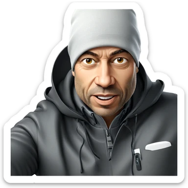 man in hat and jacket sticker