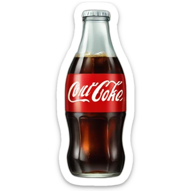 Vintage glass Diet coke sticker