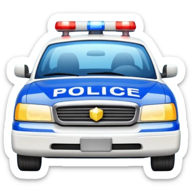police car de face sticker
