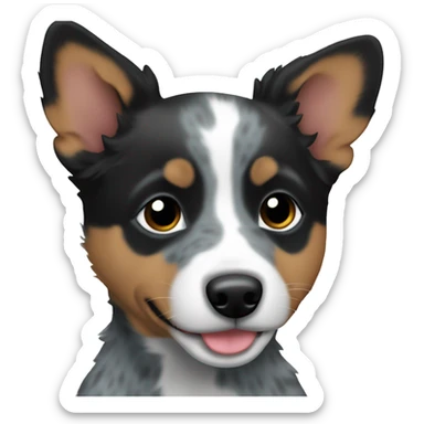A blue heeler puppy sticker