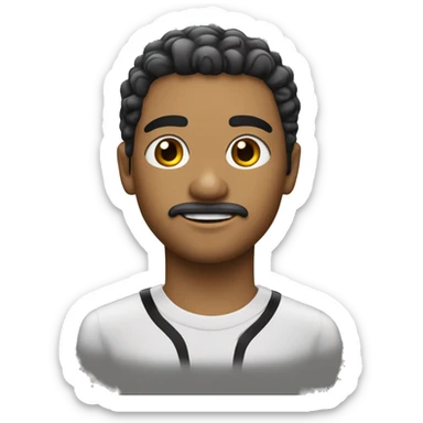 menino  são paulo tem cabelo liso pele morenena sticker