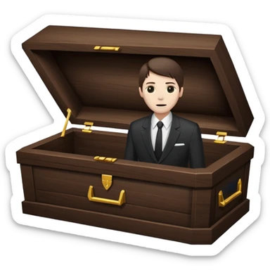 Tossed in coffin sticker