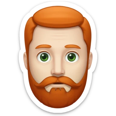 Greenish grey eyed adult man with greyish very short poor hair and a extremely long beard. Pale skin. sticker