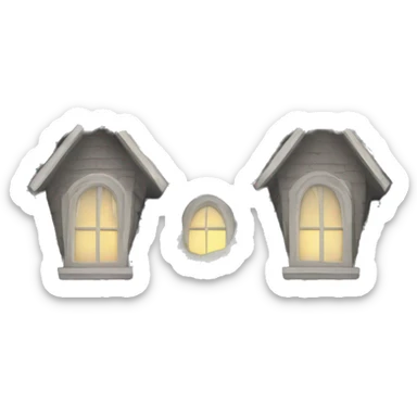 Haunted hotel attached garage  sticker