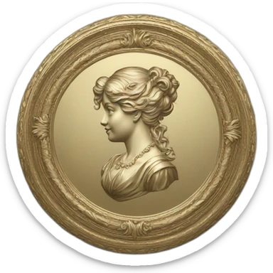 Victorian era medallion sticker