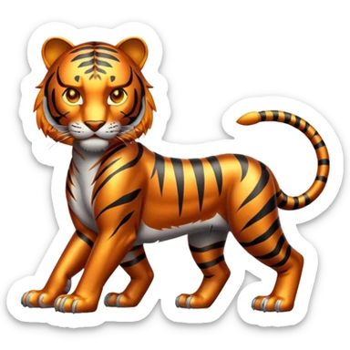 Metal Tiger full body  sticker