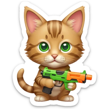 Tabby kitten nerf guns
Cute sticker