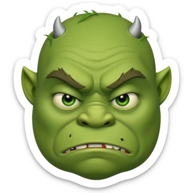 Depressed ogre sticker