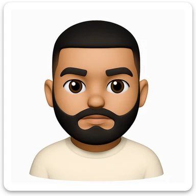Convert this photo to a 3D emoji in Apple style, closely resembling the original person. The style should mimic Apple's emoji look with a 3D effect, capturing the person's features accurately. sticker