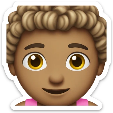 Boy wearing a pink bikini  sticker