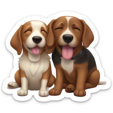 Couple of dogs prépare toi sleep  sticker