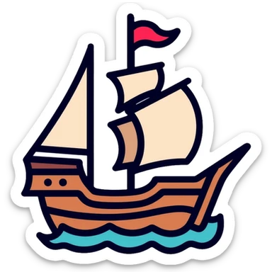 pirate ship sticker