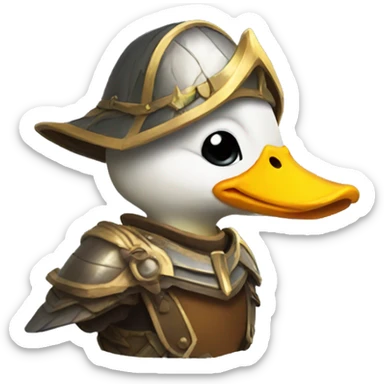 Duck paladin sticker