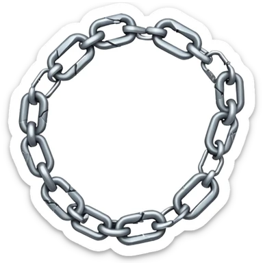 Broken chain sticker