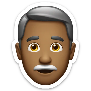 Italian man have a surprised sticker