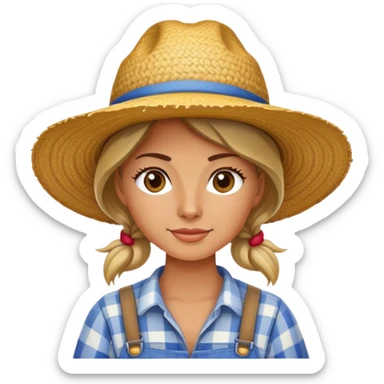 woman farmer sticker