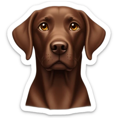 Labrador Retriver chocolate color sticker