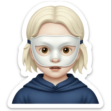 horror masked child sticker