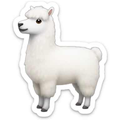 White alpaga body sticker