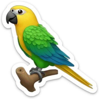A combination of a parrot and a canary sticker