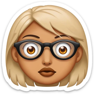 baddie with 4eyes sticker