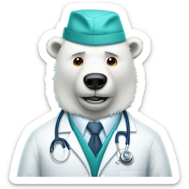 polarbear doctor sticker