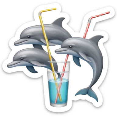 Dolphins deliver your drinks  sticker
