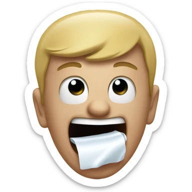 head popping out a toilet sticker