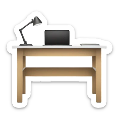 minimalist-clean-work-desk-with-white-wood-colorway-front-view sticker