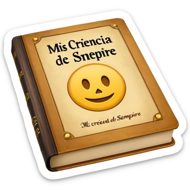 a book with the name "mis creencia de siempre" sticker