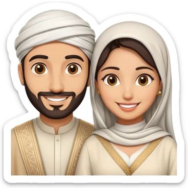 Arab Man and woman couple  sticker