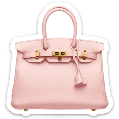 birkin bag light pink gold hardware  sticker