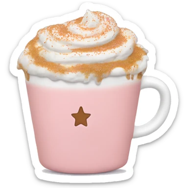 Light pink starducks pumpkin latte with Sprinkling sticker